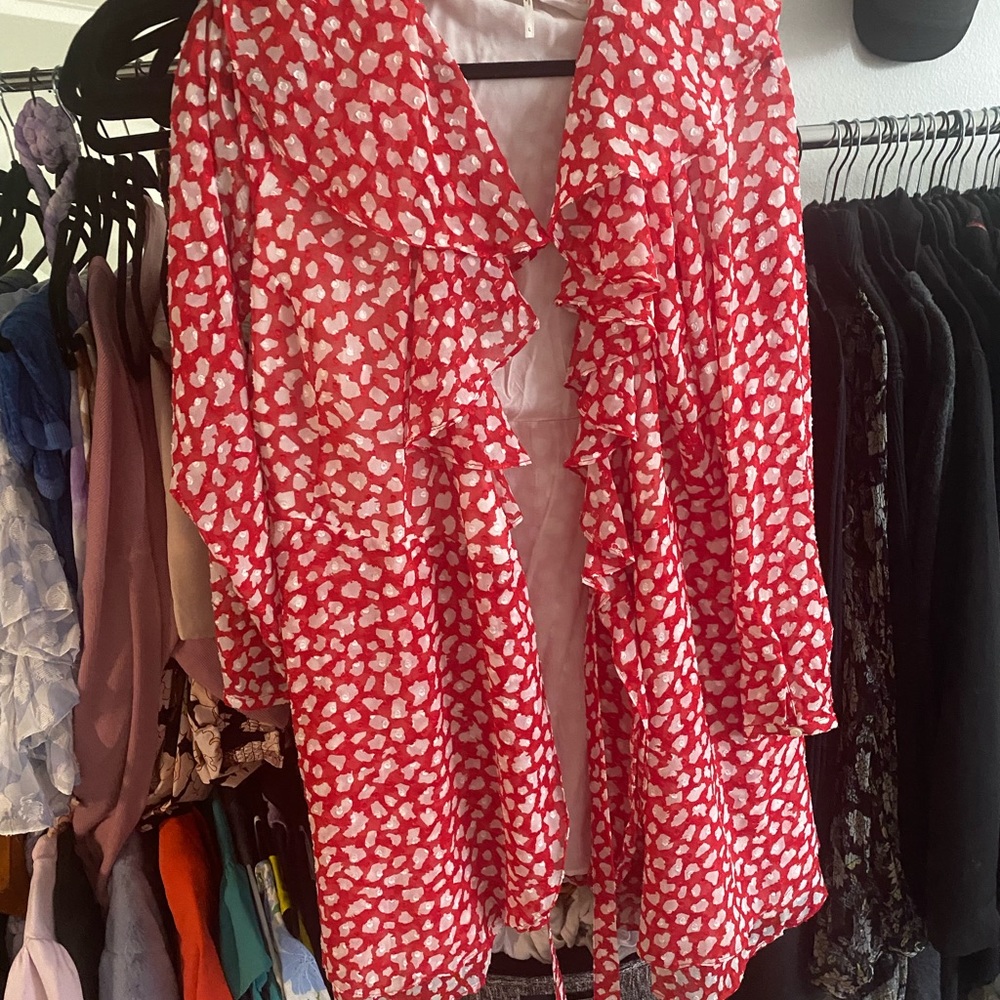 red white free people dress wrap dress